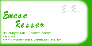 emese resser business card